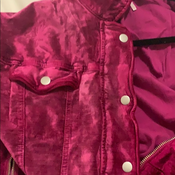 Free People Velvet Bomber Jacket - Picture 3 of 4